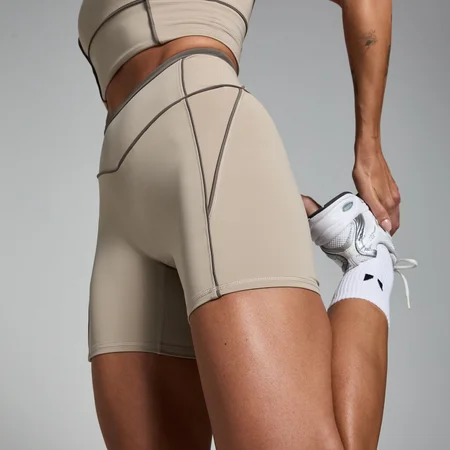 MP Women's Tempo Contrast Texture Cycling Short - Cashmere