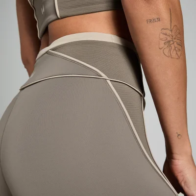 MP Women's Tempo Contrast Texture Leggings - Espresso - S Image 6