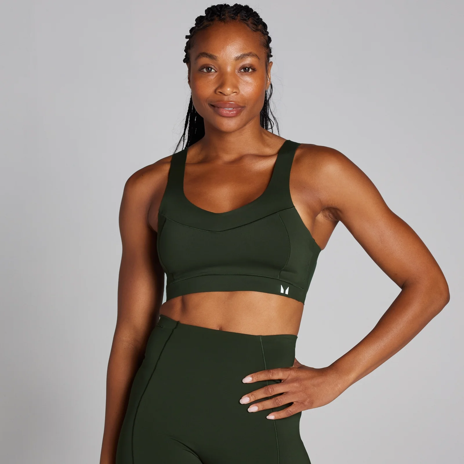 MP Women's Tempo Ultra Bonded Sports Bra - Forest Green - XS Image 1