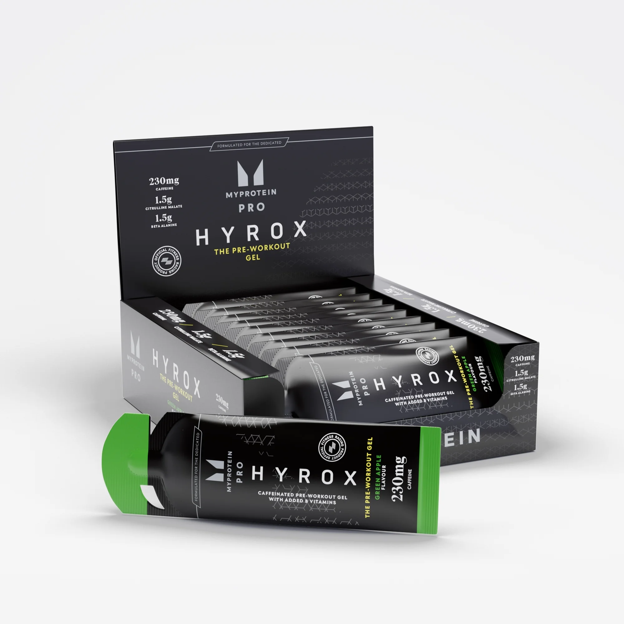Pre-Workout Gel - 12 Pack - 12 x 50g - Green Apple (HYROX Edition) Image 1