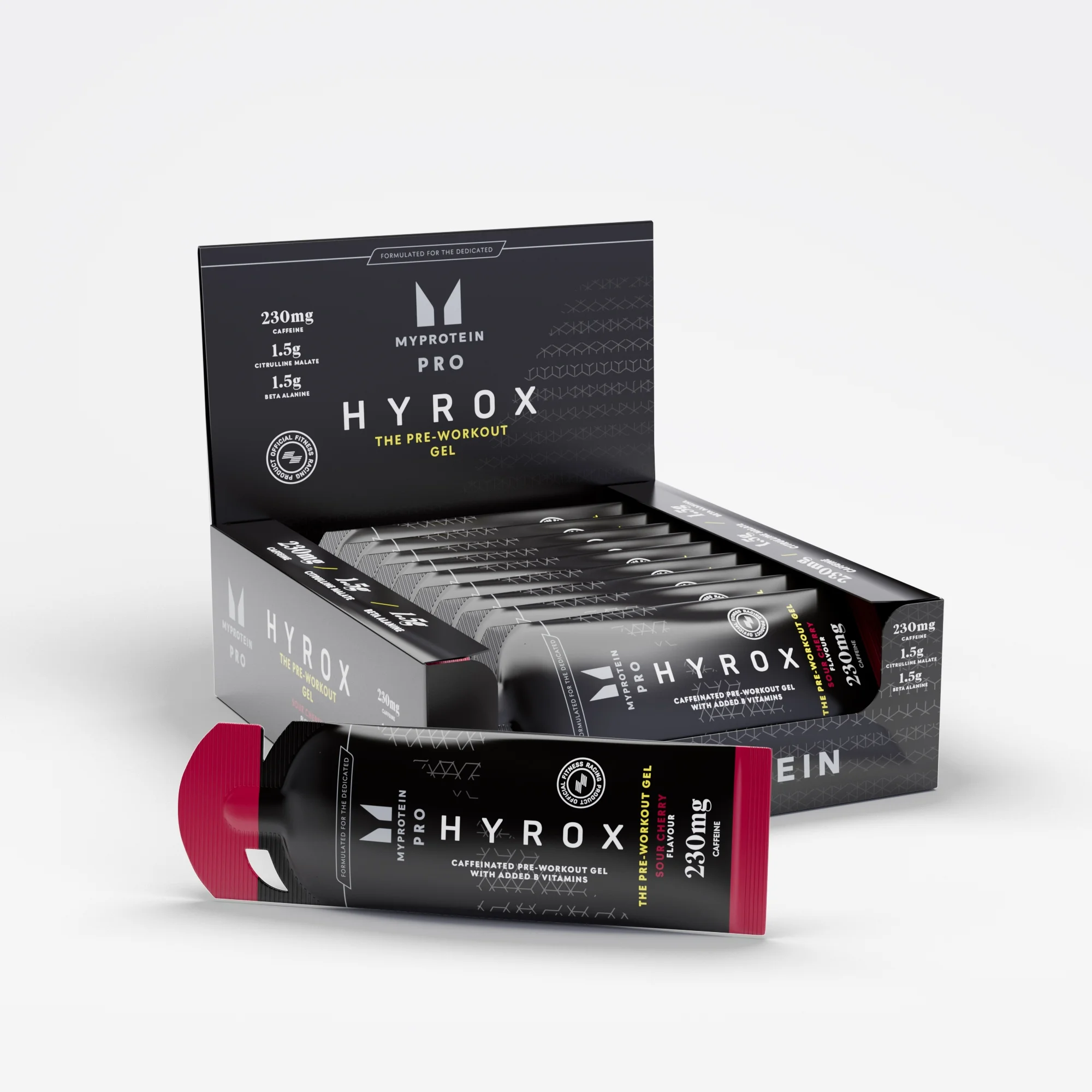 Pre-Workout Gel - 12 Pack - 12 x 50g - Sour Cherry (HYROX Edition) Image 1