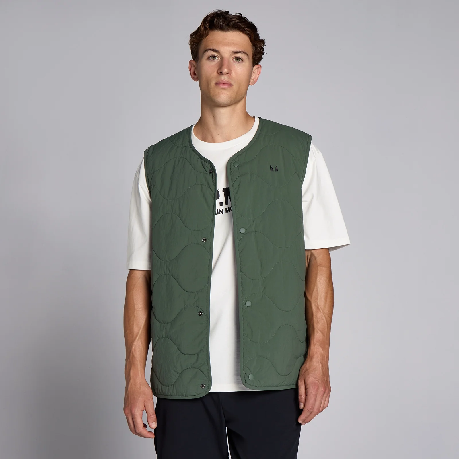 MP Men's Diamond Gilet - Thyme - XS Image 1