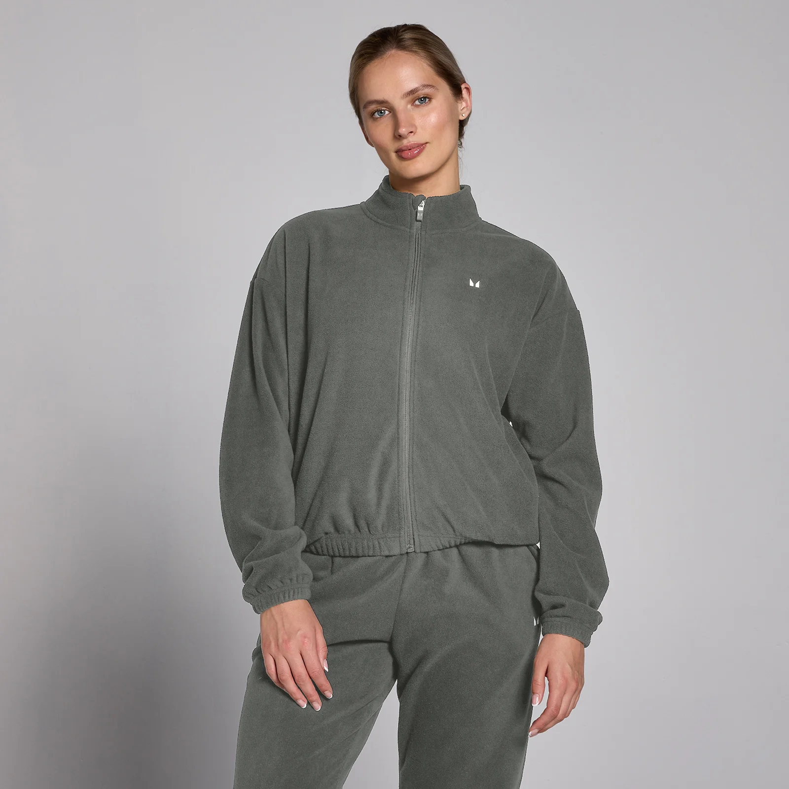MP Women's Zip Through Fleece Jacket - Gunmetal - XS Image 1