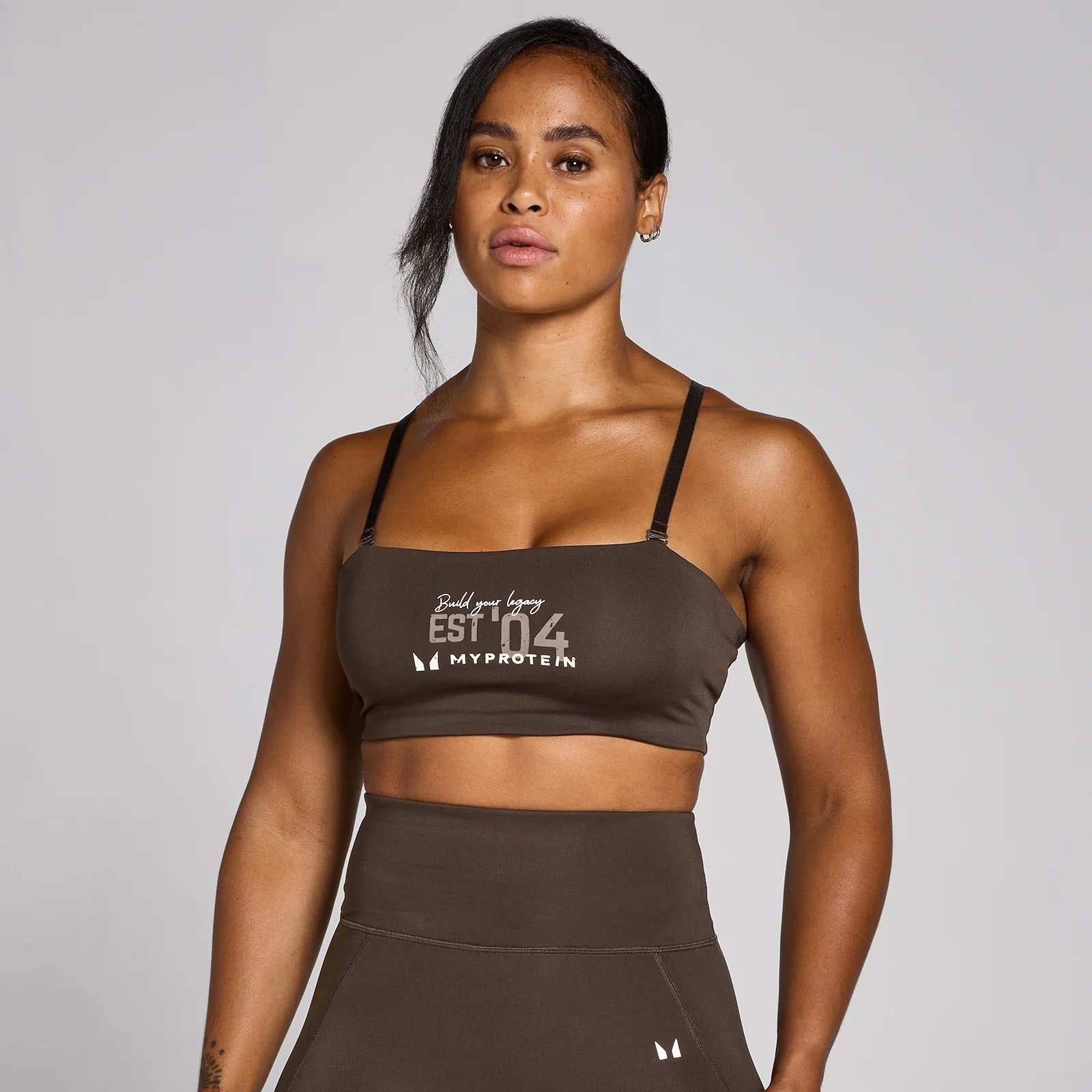 MP Women's Origin Graphic Training Sports Bra - Coffee - L Image 1