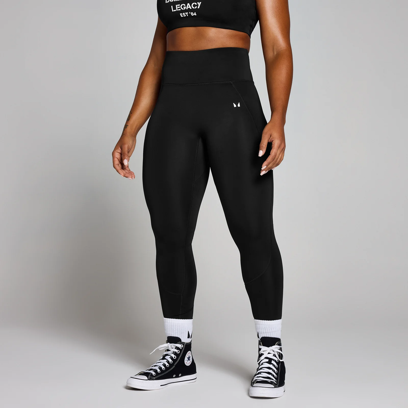 MP Women's Origin Graphic Training Leggings - Black - S Image 1