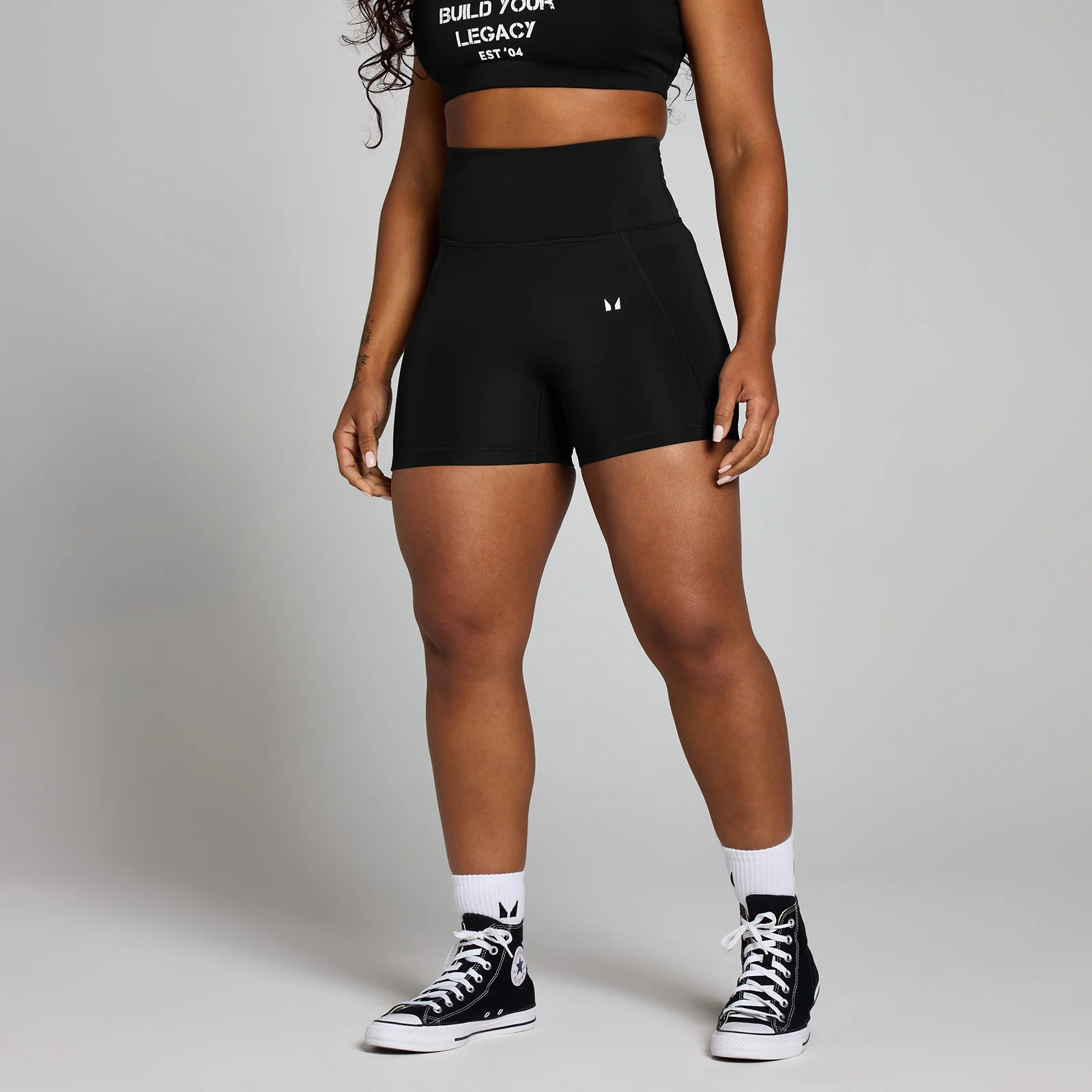 MP Women's Origin Graphic Training Shorts - Black - L Image 1