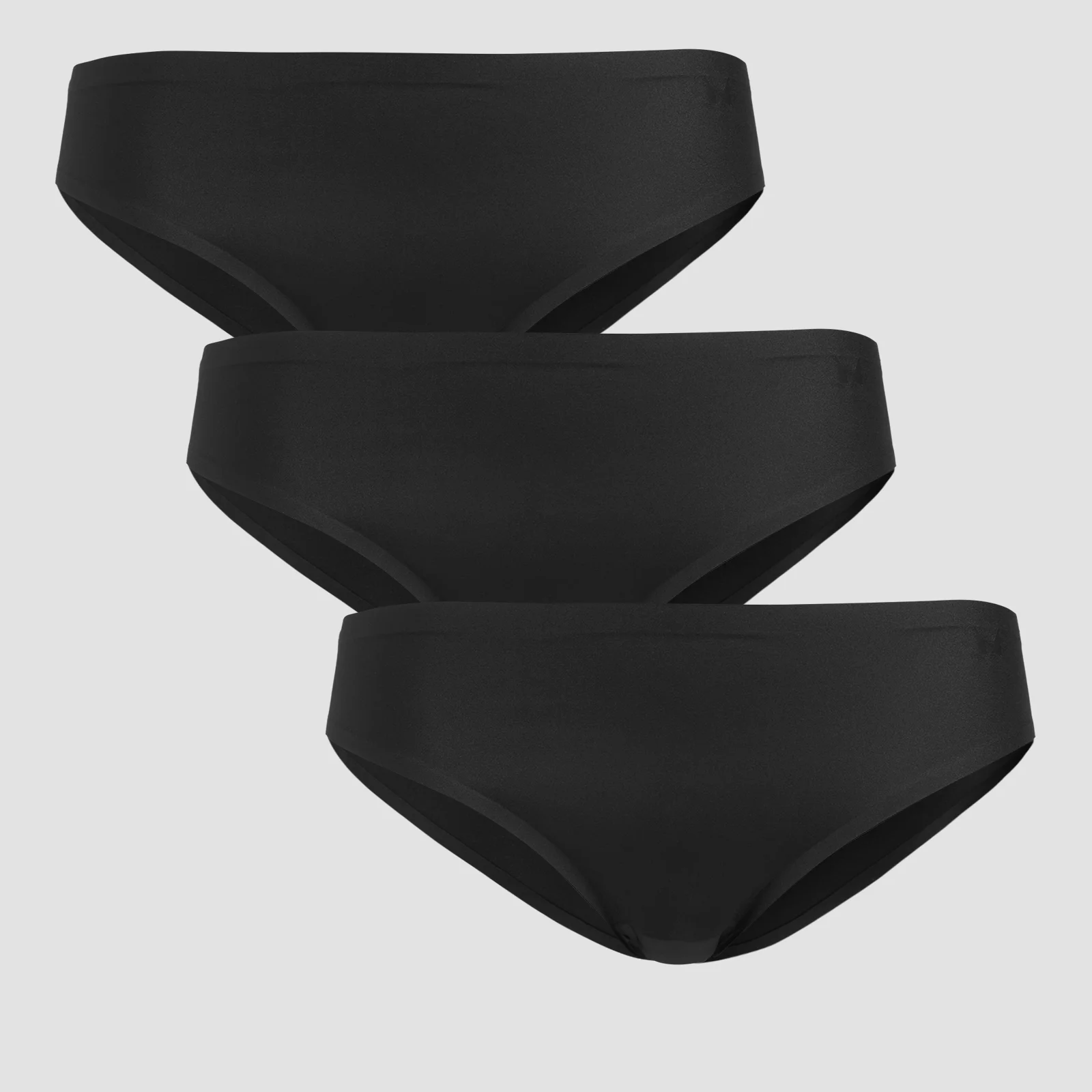 MP Women's Mid Rise No VPL Bikini Brief (3 Pack) - Black - XS Image 1