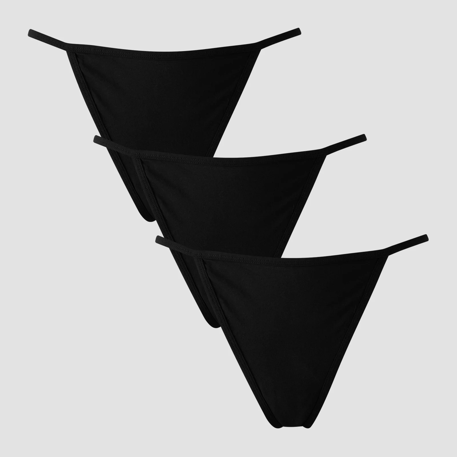 MP Women's Mid Rise G String (3 pack) - Black - M Image 1