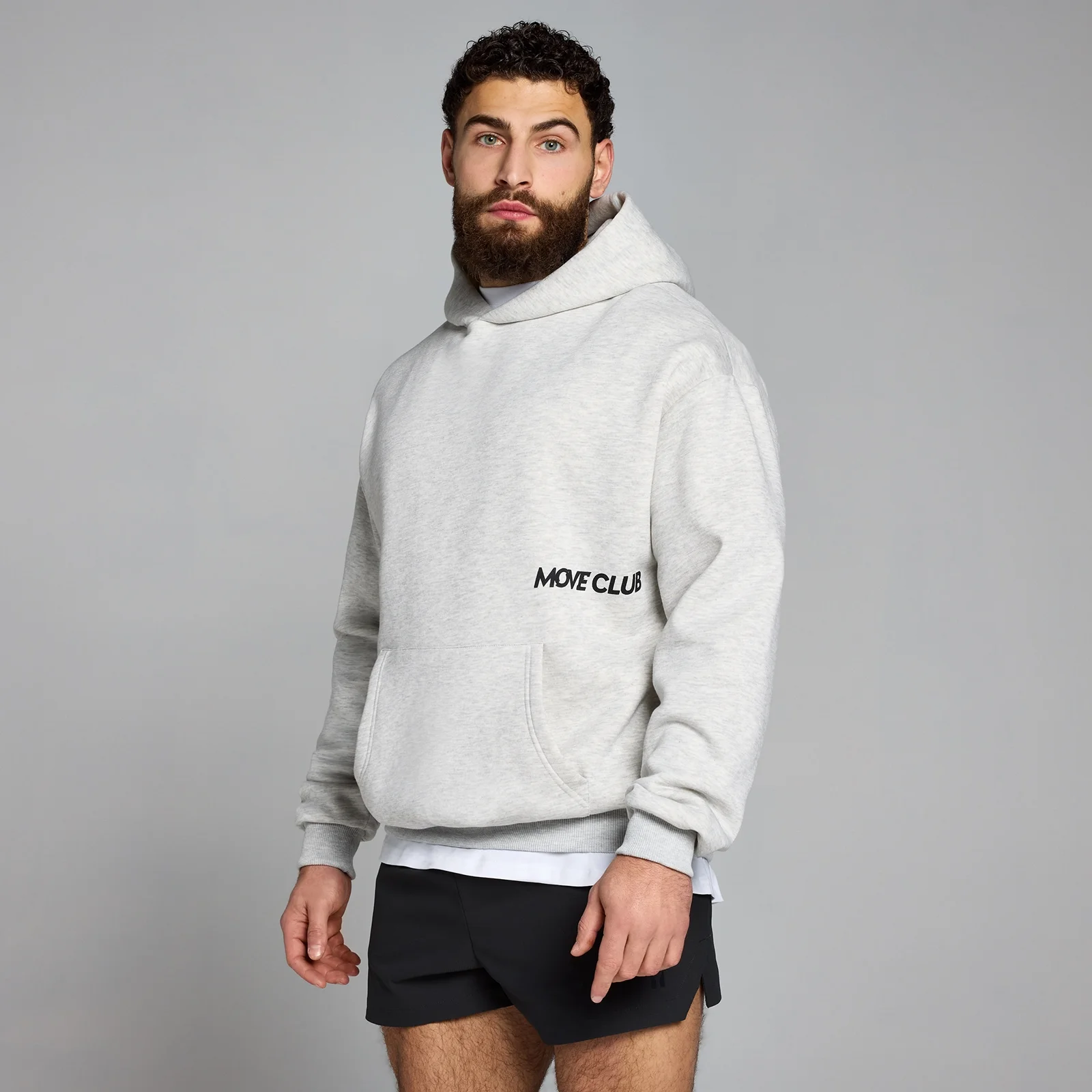 MP Men's Move Club Hoodie - Grey Marl - XXS-XS Image 1