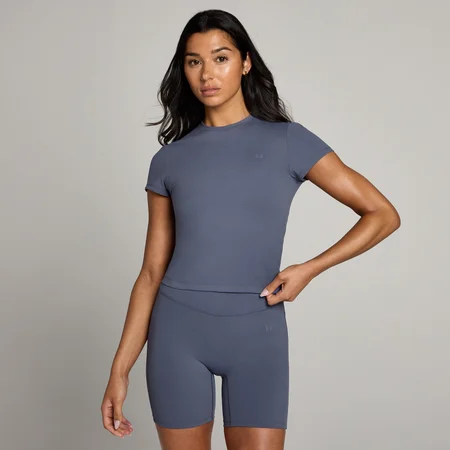 MP Women's Tempo Body Fit Short Sleeve T-Shirt - Charcoal Blue