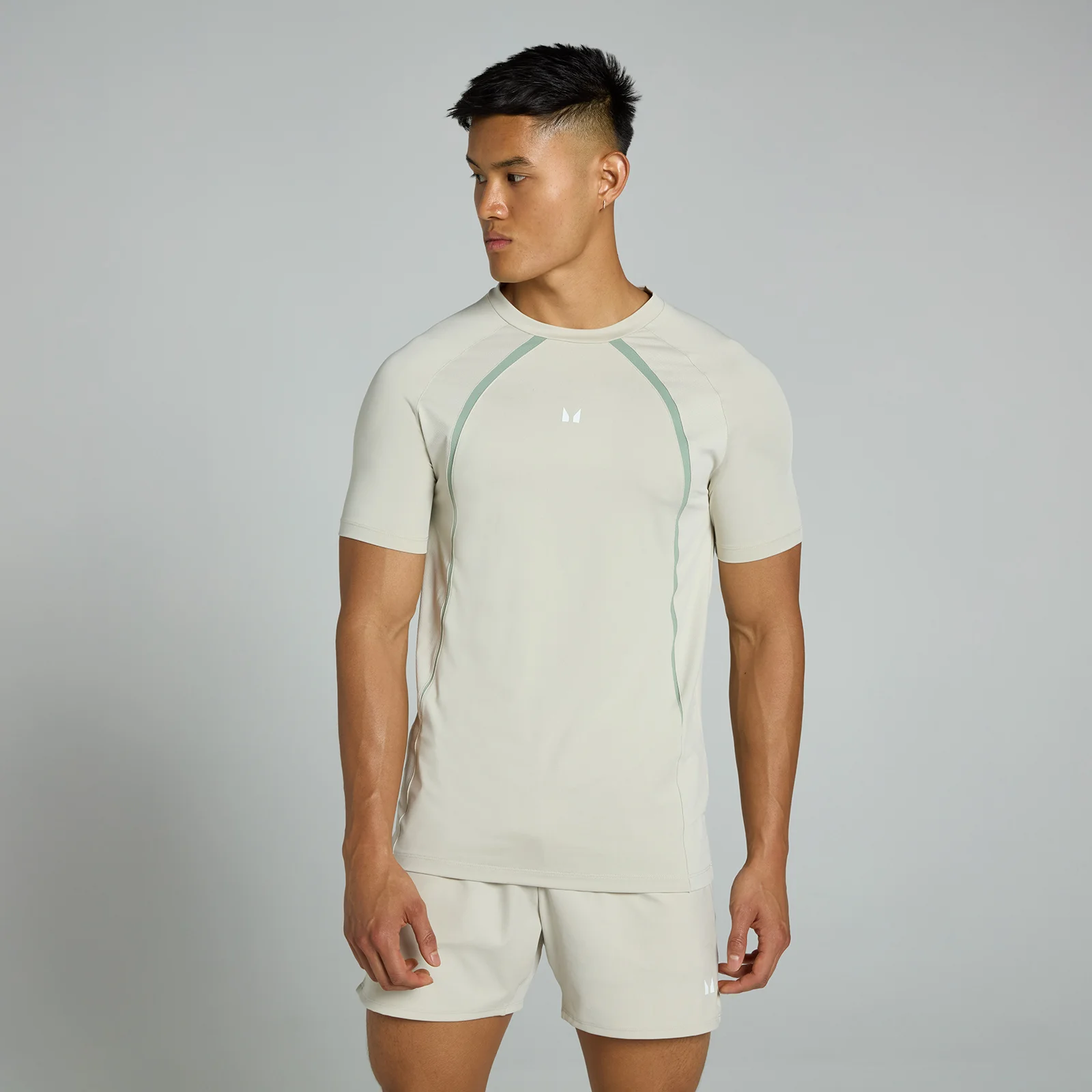 MP Men's Tempo Panel T-Shirt  - Ash - XS Image 1