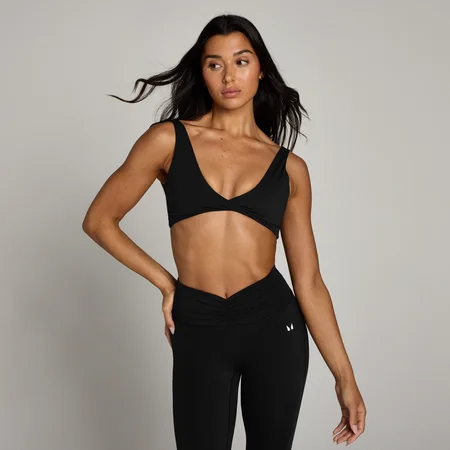 MP Women's Tempo Twist Front Sports Bra - Black