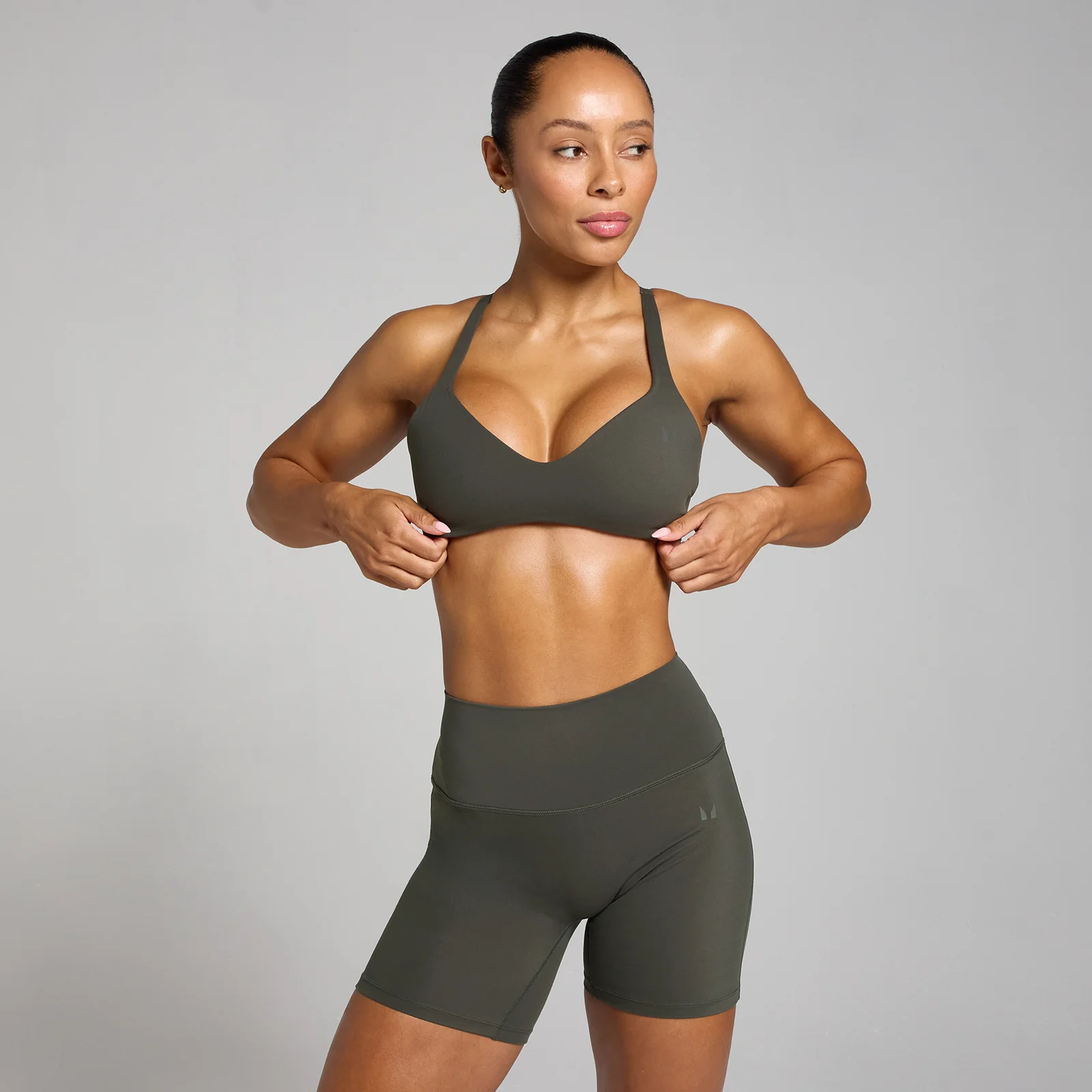 MP Women's Tempo Twist Back Sports Bra - Night Grey - L Image 1