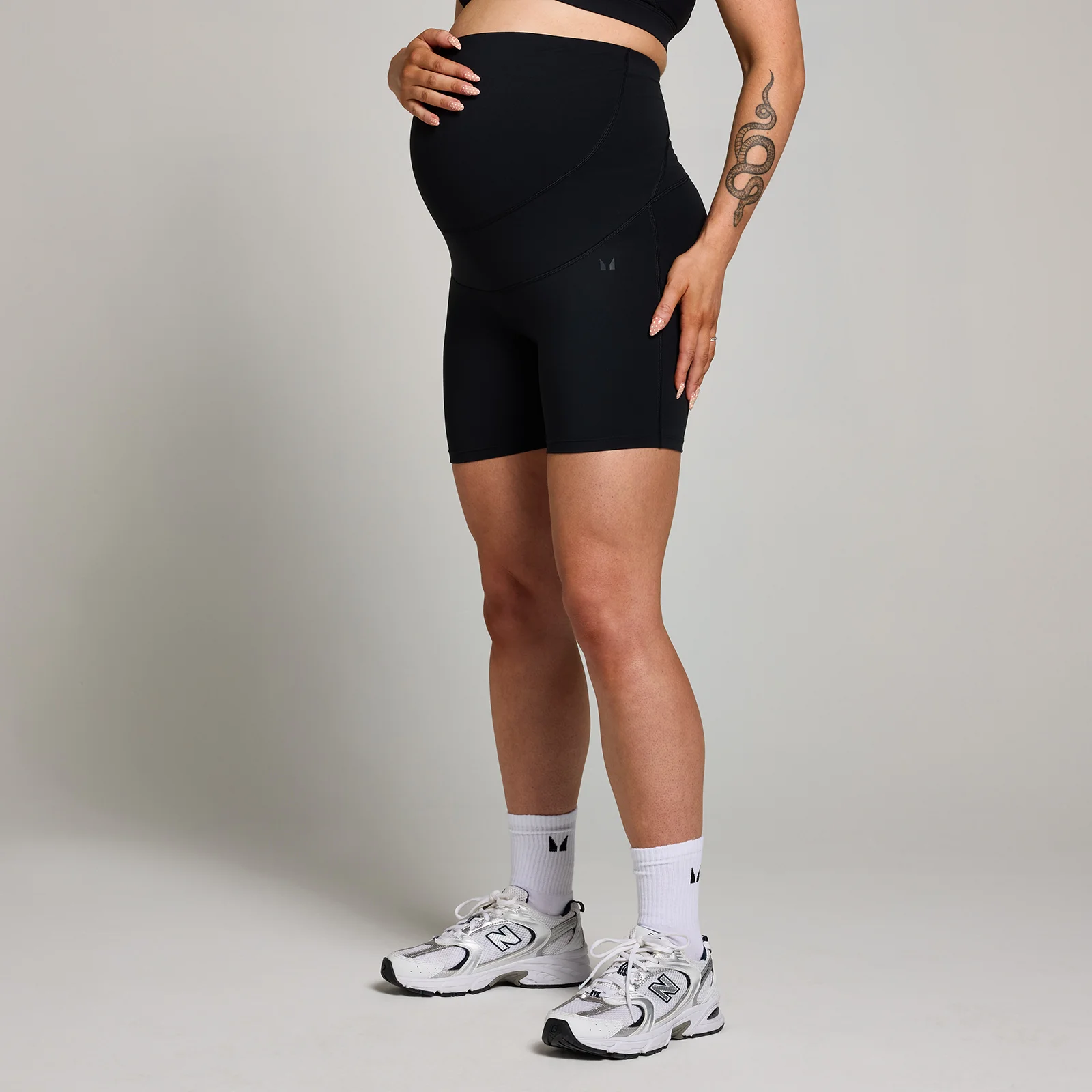 MP Women's Maternity Over the Bump Cycling Shorts - Black - L Image 1