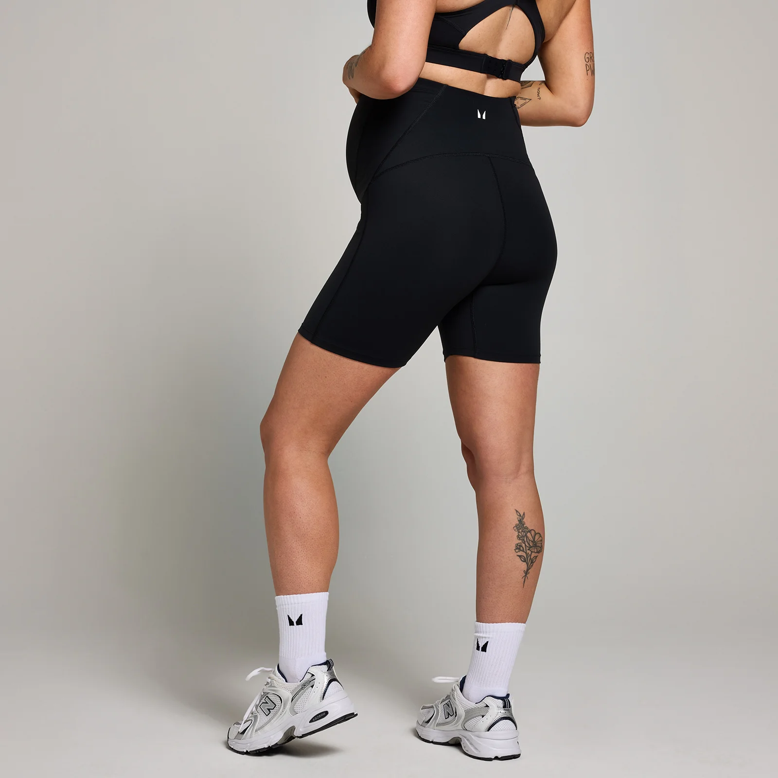 MP Women's Maternity Over the Bump Cycling Shorts - Black - L Image 2