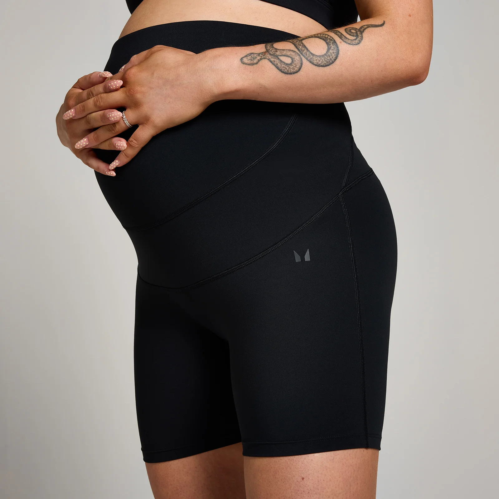 MP Women's Maternity Over the Bump Cycling Shorts - Black - L Image 4