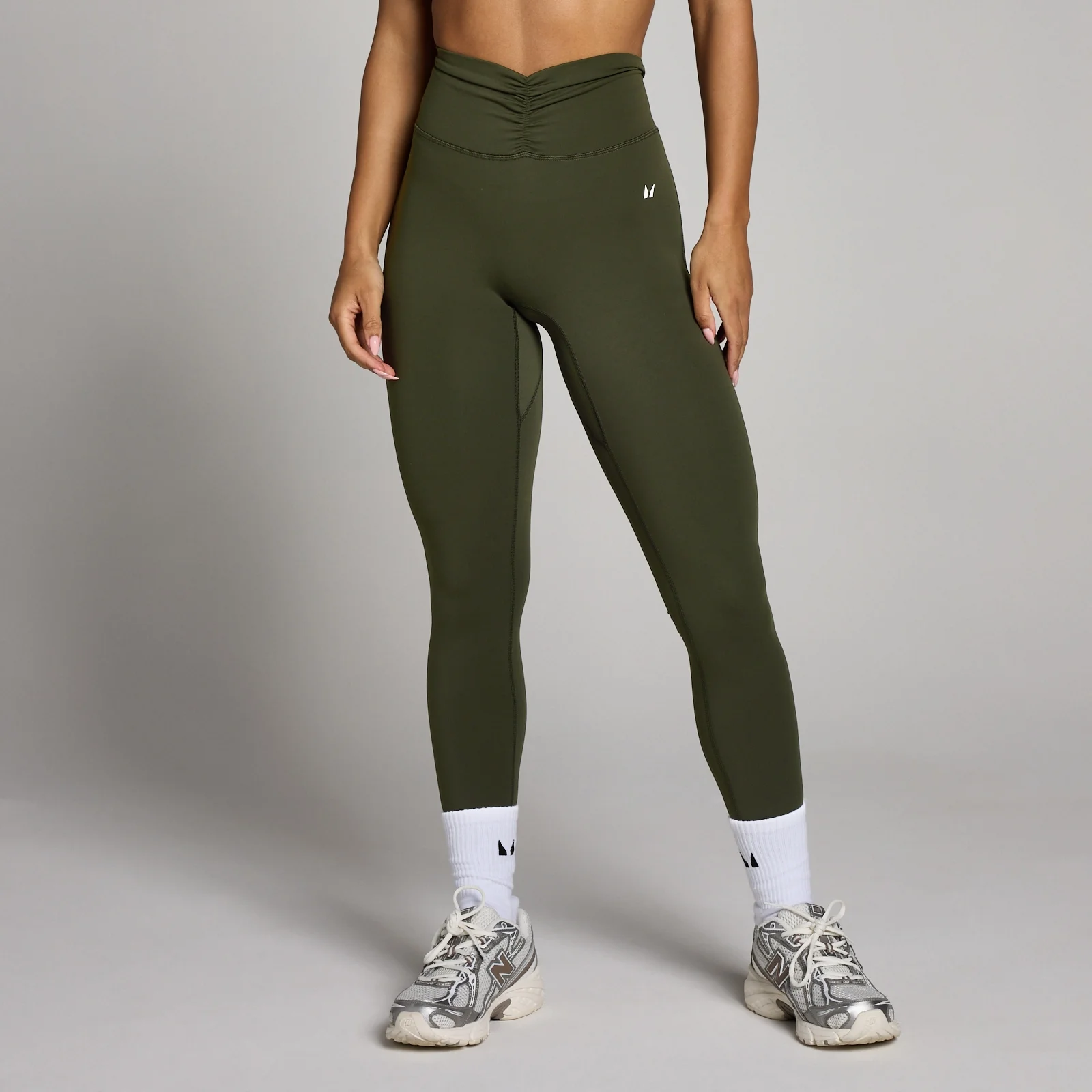 MP Women's Tempo Dipped Waist Legging - Forest Green - XS Image 1