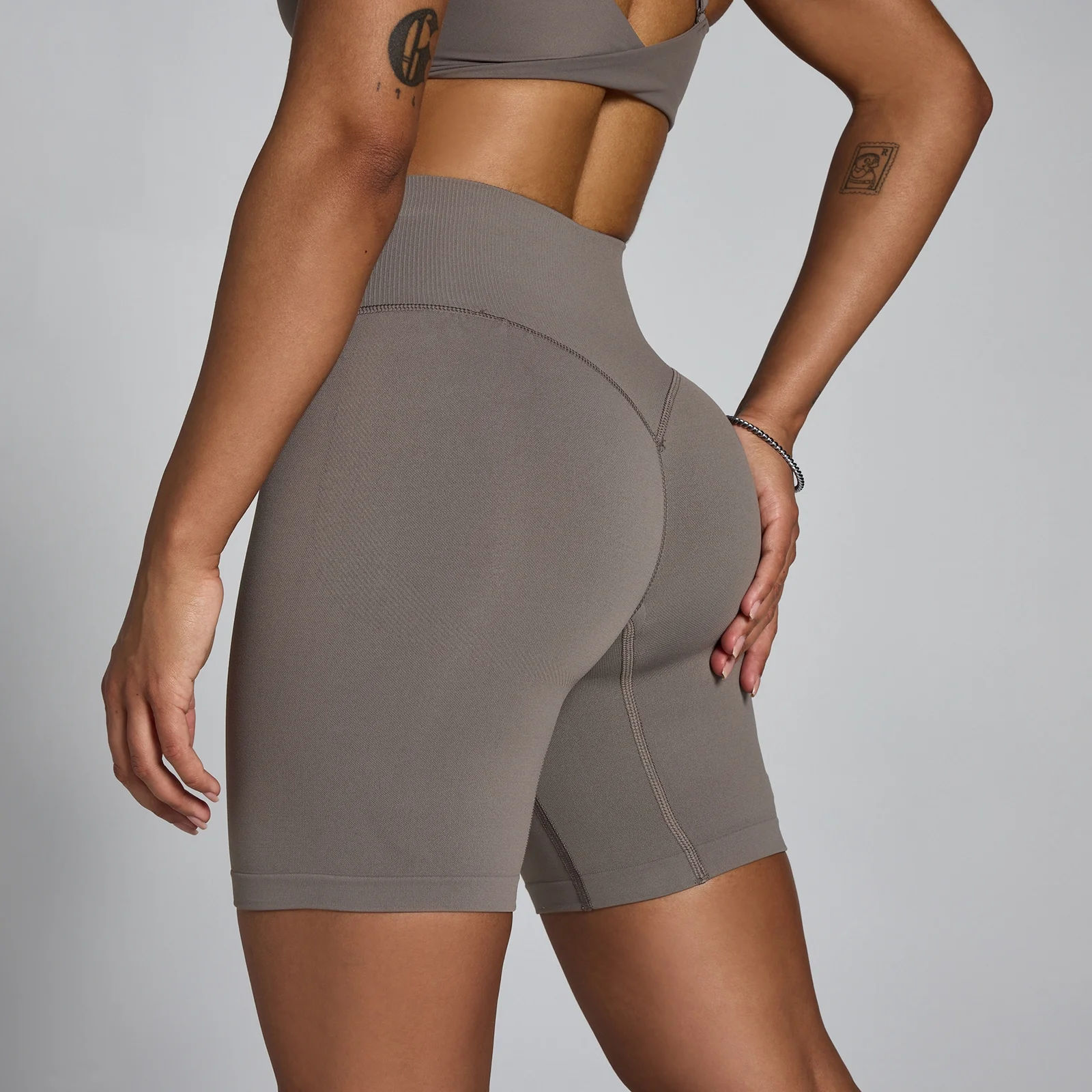 MP Women's Tempo Hybrid Seamless Shorts - Ash Grey - L Image 1
