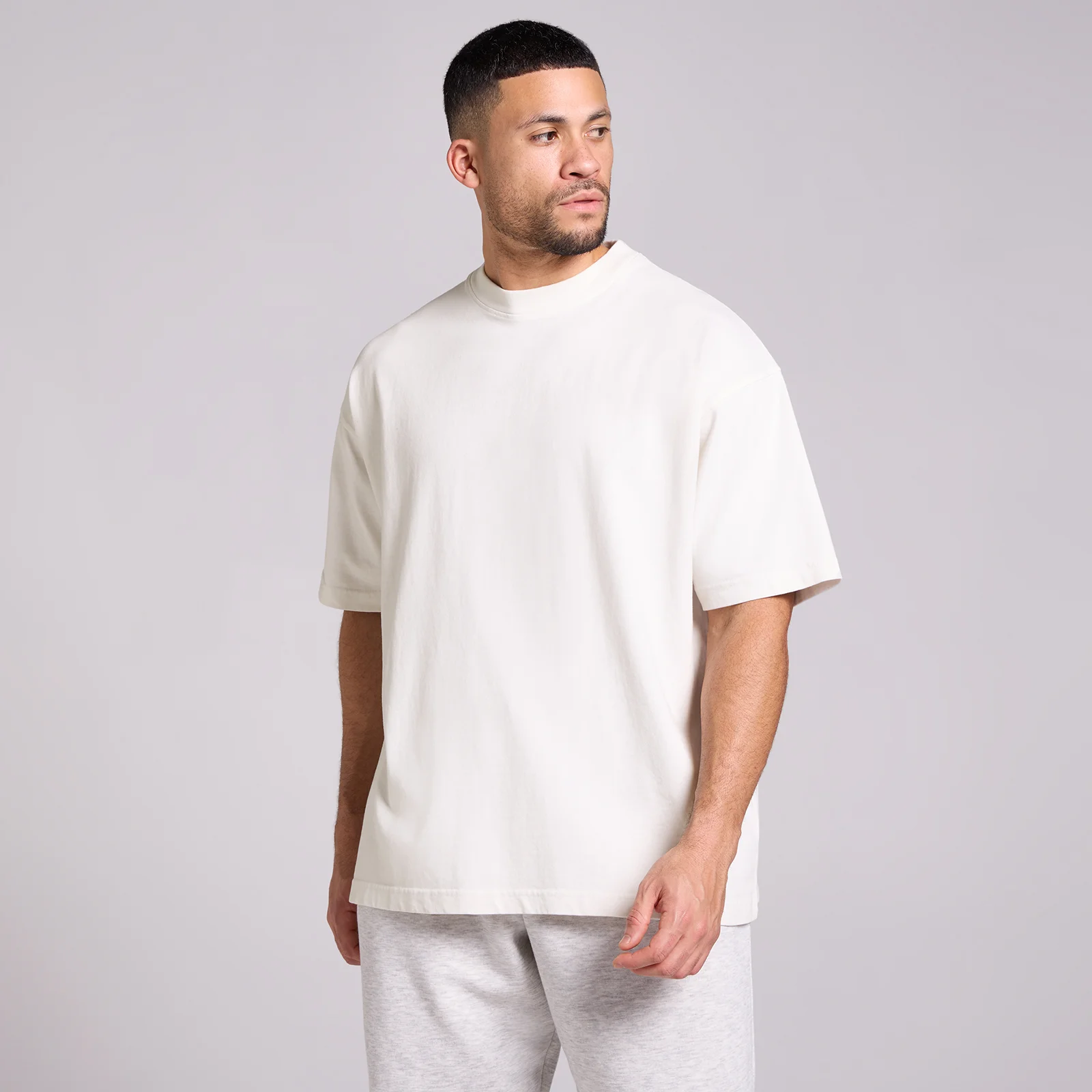 MP Men's Washed Oversized Cotton T-Shirt - Vintage White - L Image 1