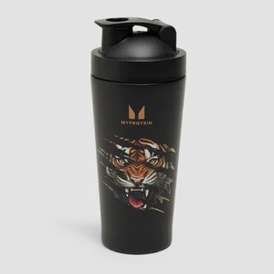 Myprotein Tiger Recycled Metal Shaker - Black - Option Tiger