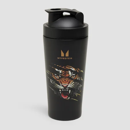 Myprotein Tiger Recycled Metal Shaker - Black