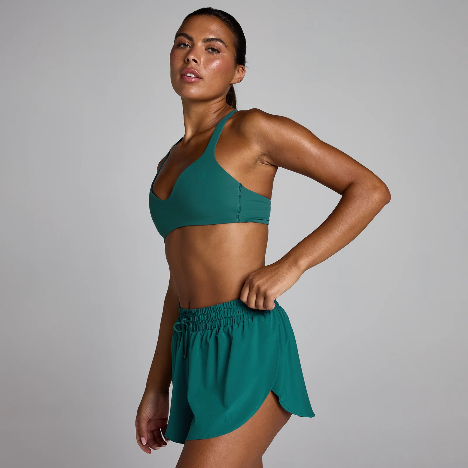 MP Women's Tempo Twist Back Sports Bra - Rich Teal - XS Image 1