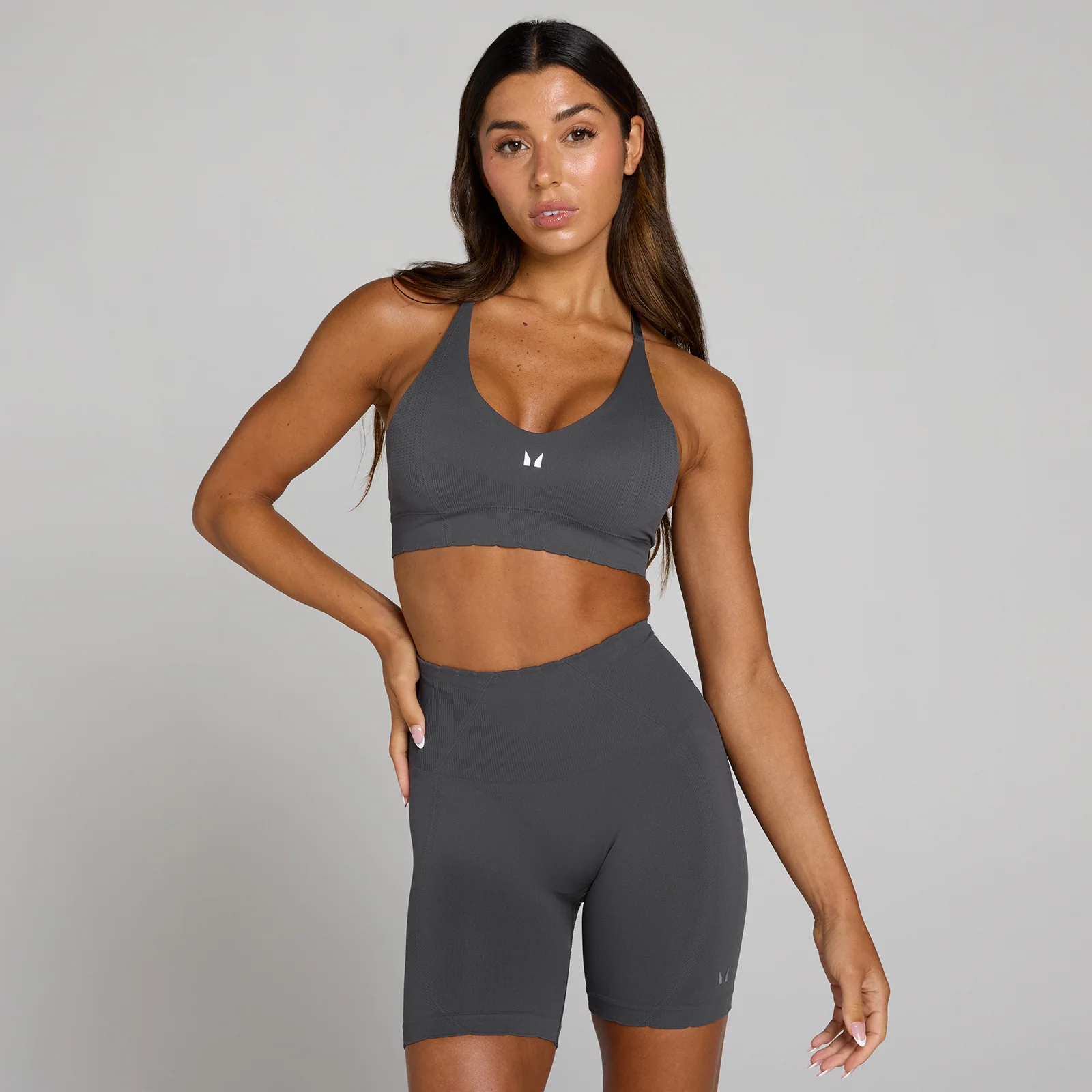 MP Women's Tempo Ultra Seamless Sports Bra - Robust Grey - XS Image 1